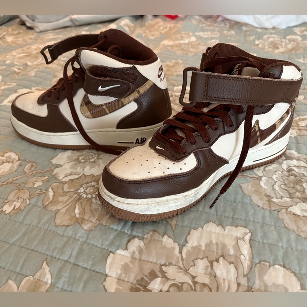 Brown and Plaid Nikes